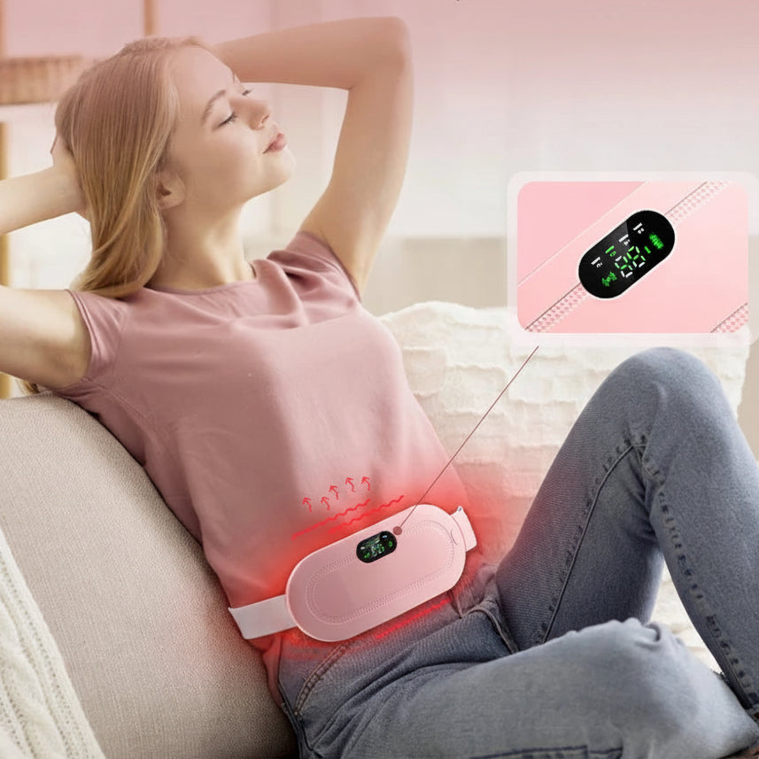 Vibrating Massager with Heating for Relief of Menstrual Cramps