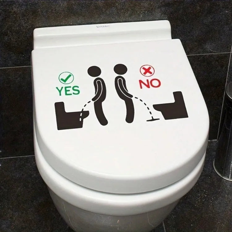 Fun toilet sticker "Yes / No"