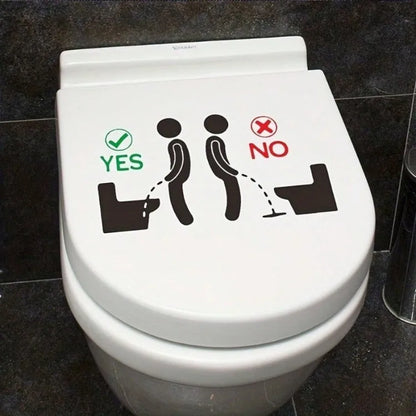 Fun toilet sticker "Yes / No"
