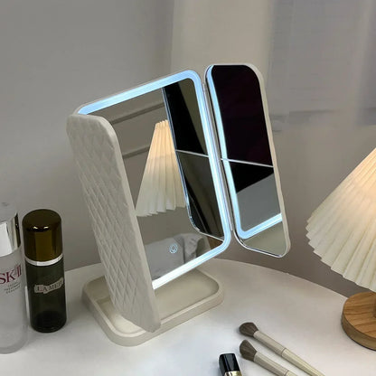 Trifold Makeup Mirror Led Lights makeup & Skin Care