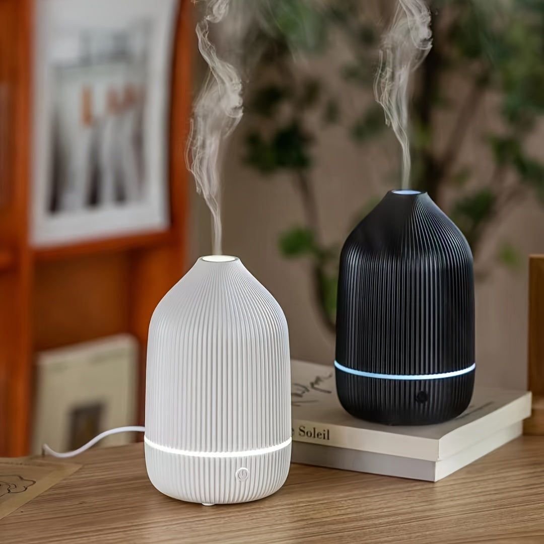 Aroma Humidifier & Essential Oil Diffuser, 2-in-1, Soundwave Technology Aroma Diffuser, Auto Shut-Off, 7-color, Quiet Humidifier for Home Office Desktop Bedroom, Portable, USB Powered, Holiday Gift.