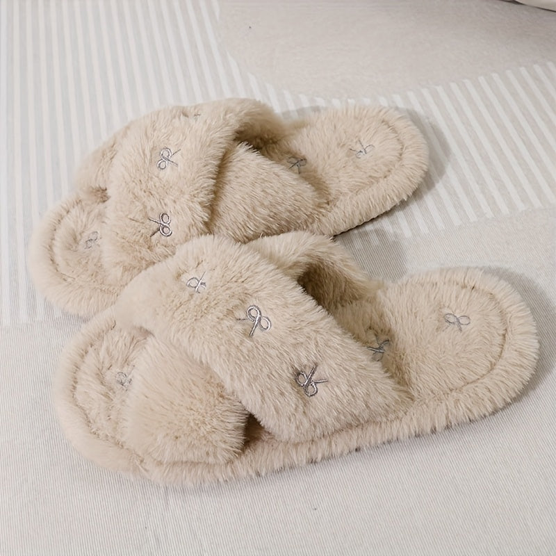 Luxurious Women's Furry Indoor Slippers - Aura Banho