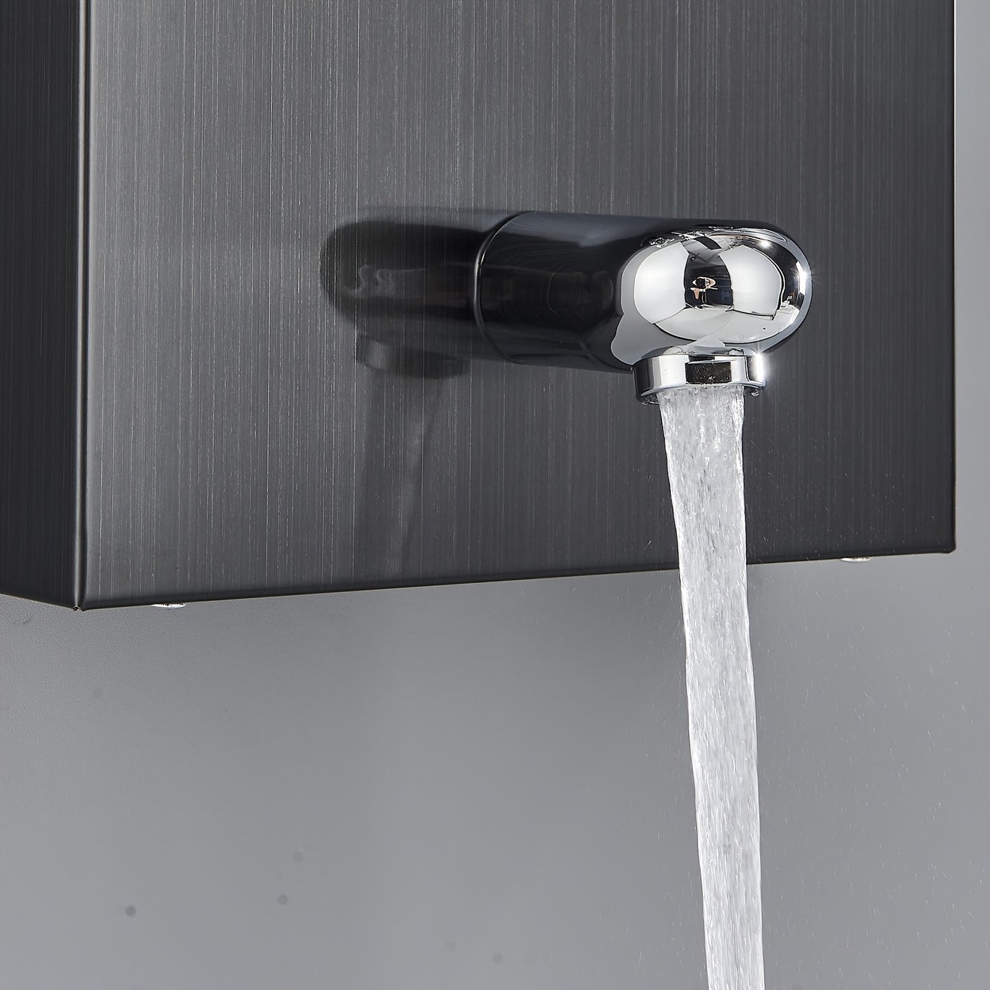 Shower Set for Bathroom, Black Massage Head, Rainfall Shower Panel with 5-Function Shower Tower, Shower Faucet, 5 Shower Modes: Rain And Waterfall Spray, Body Massage Nozzle, Handheld Sprayer, Bathtub Spout, Stainless Steel Shower Column Panel