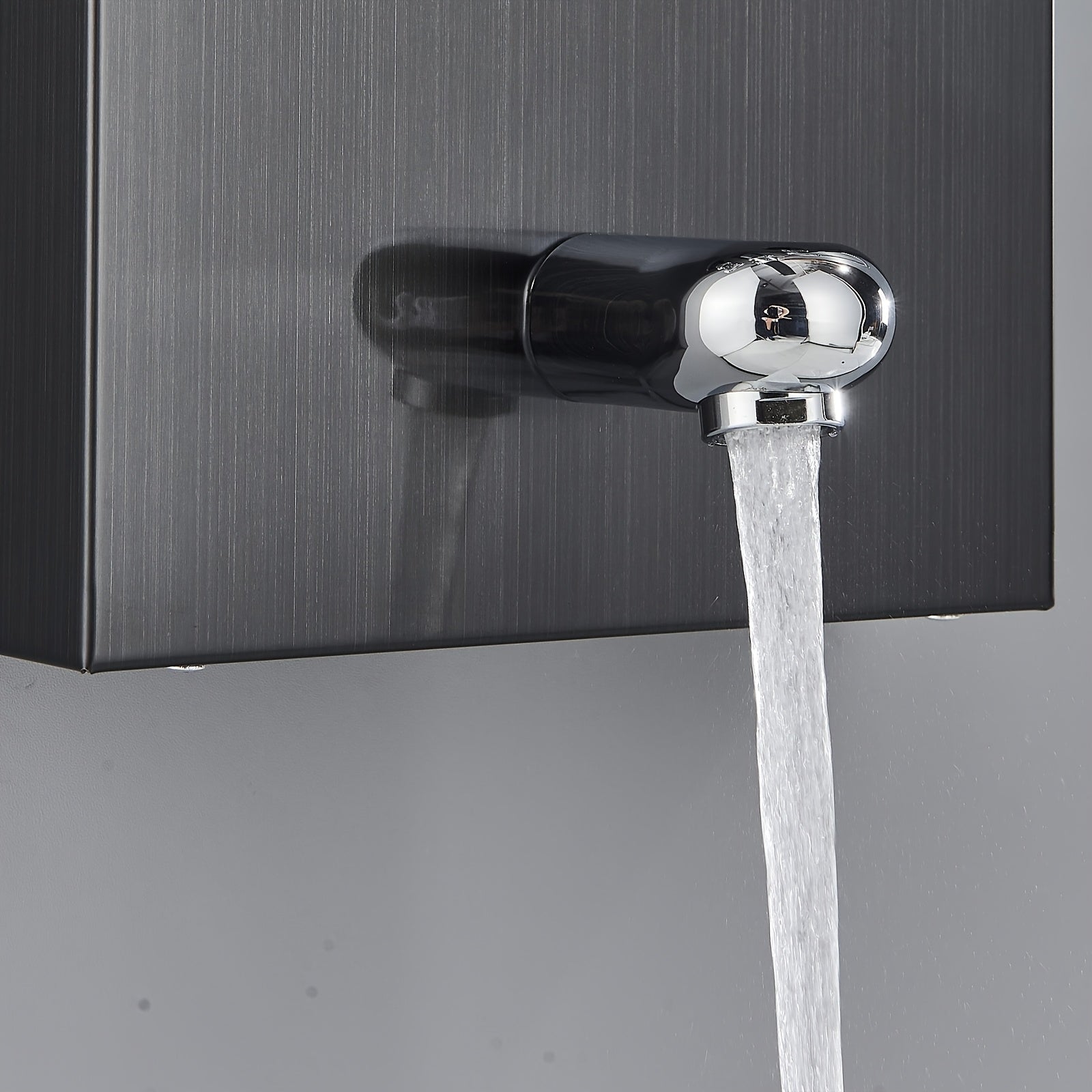 Shower Set for Bathroom, Black Massage Head, Rainfall Shower Panel with 5-Function Shower Tower, Shower Faucet, 5 Shower Modes: Rain And Waterfall Spray, Body Massage Nozzle, Handheld Sprayer, Bathtub Spout, Stainless Steel Shower Column Panel